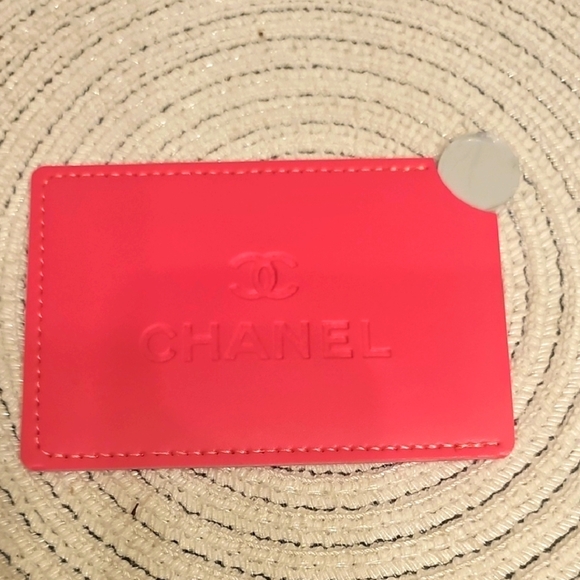 CHANEL Pink Card Mirror Holder - Picture 1 of 4